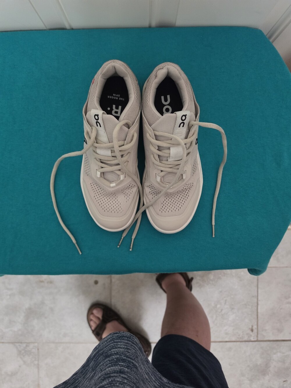 On Running The Rogers Women's Beige Athletic Lace-Up Sneakers